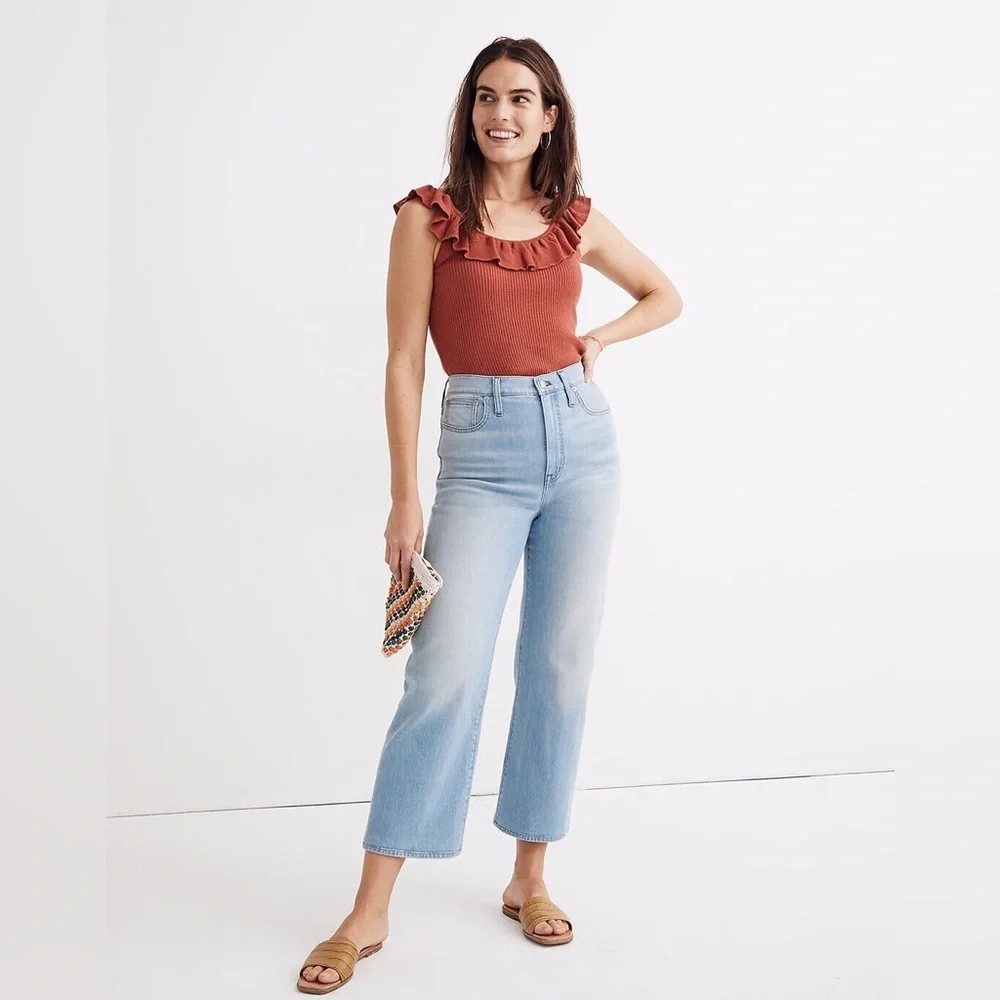 Madewell Wide Leg Crop Jeans - Picture 1 of 3